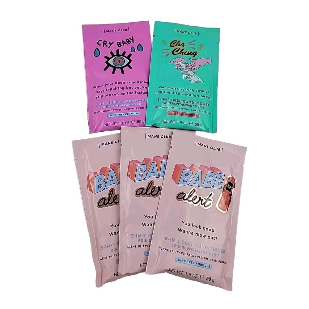 Mane Club 5-in-1 Deep Conditioner Junk Free Packets 1.8 OZ Each Set Of 5